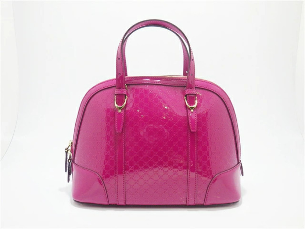 Gucci Handbag Microguccissima Enamel Fuschia Pink